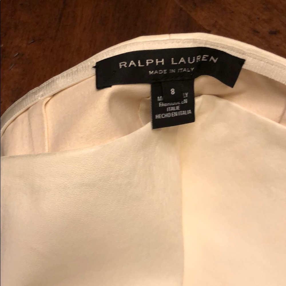 Off white leather leggings